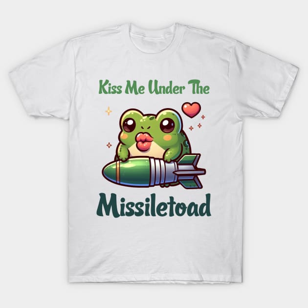 Kiss Me Under The Missile Toad Illustration T-Shirt by Dmytro